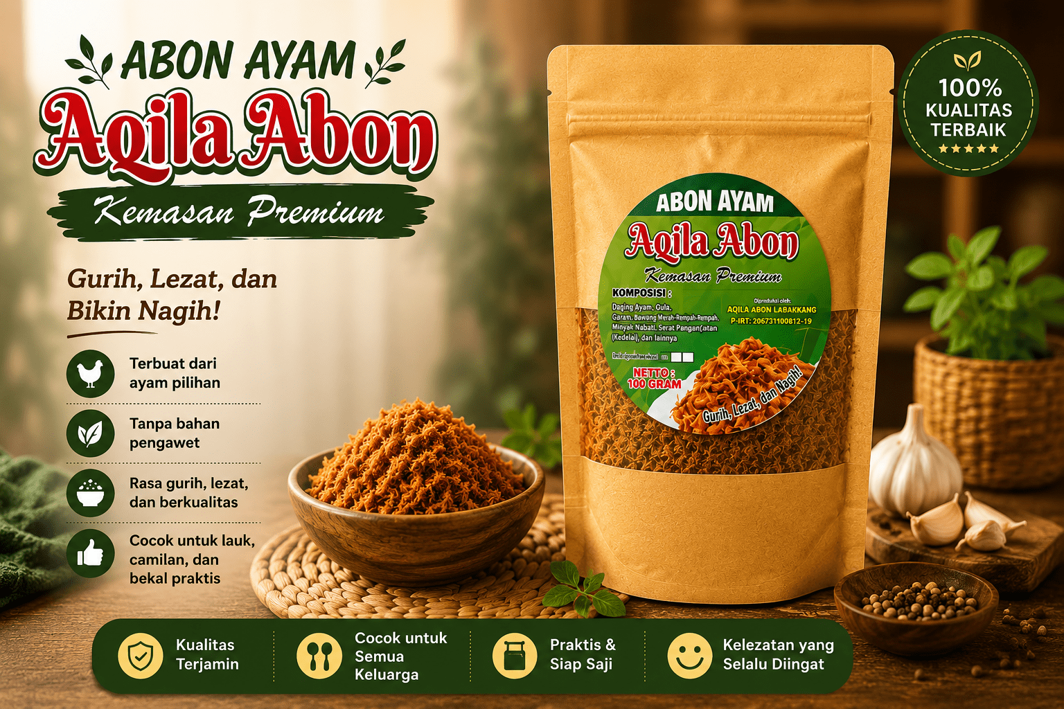 Abon Ayam Pangkep – Aqila Abon